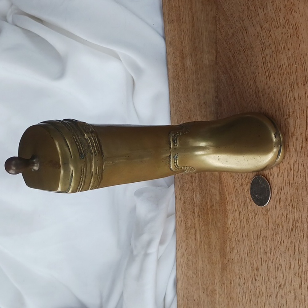 Vintage Brass Riding Boot. Door Stop, Bookend. Equestrian Decor, Ralph Lauren - Picture 5 of 11